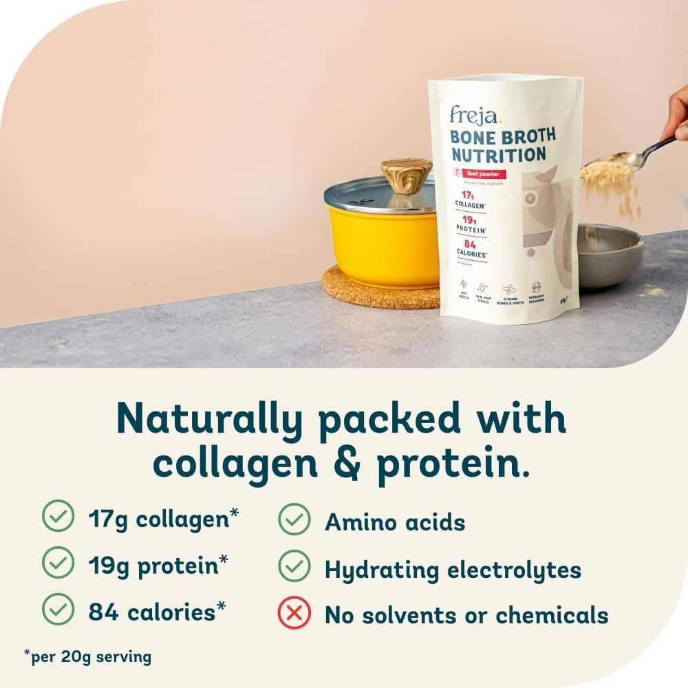 Bone Broth Powder | 100% Natural Collagen & Protein Powder | Pure Beef