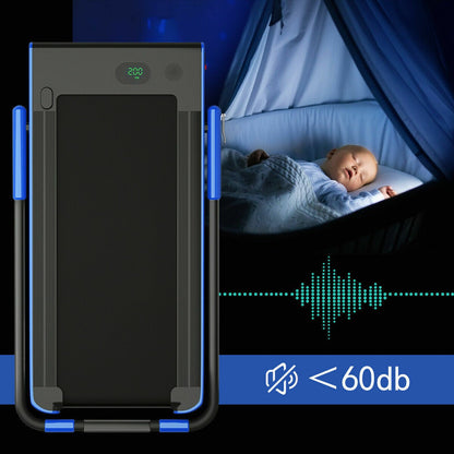 2 in 1 Folding Treadmill Electric Walking Running Machine Bluetooth LED Display