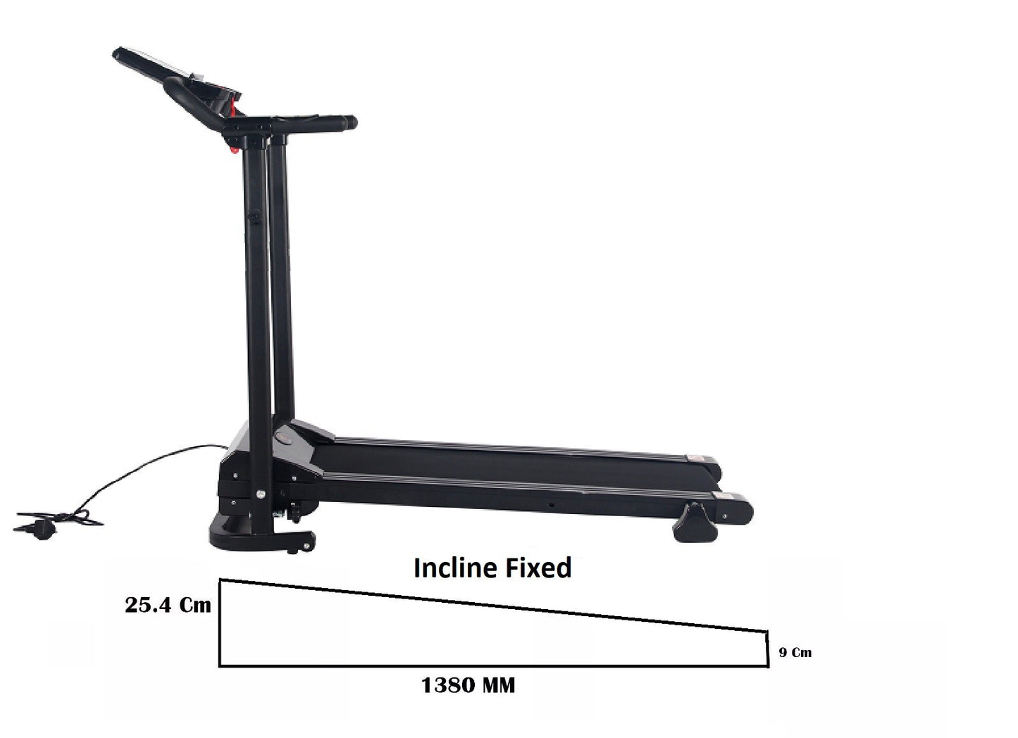 Running Treadmill Foldable Home Walking Electric Machine 9% Incline Gym Office