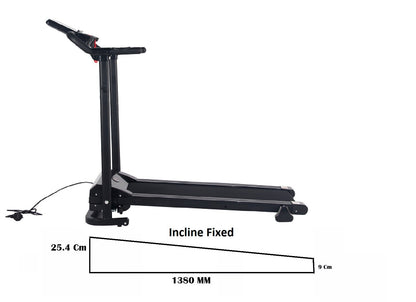 Running Treadmill Foldable Home Walking Electric Machine 9% Incline Gym Office