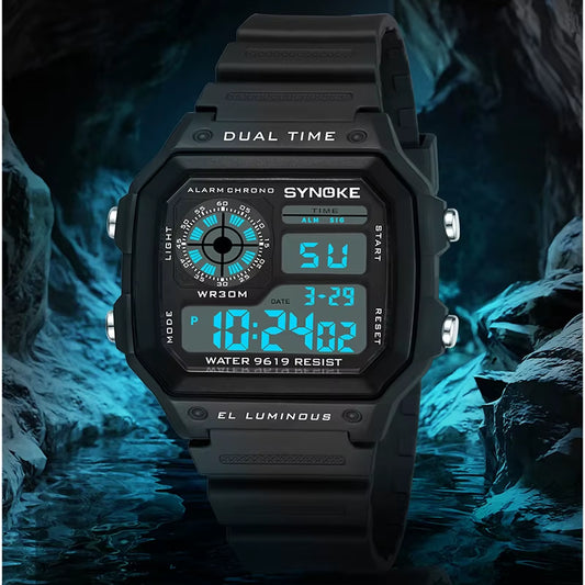 Digital Watches Men Sports Luminous Multifunction Waterproof Women Wristwatch Outdoor and Running Student Seven Lights
