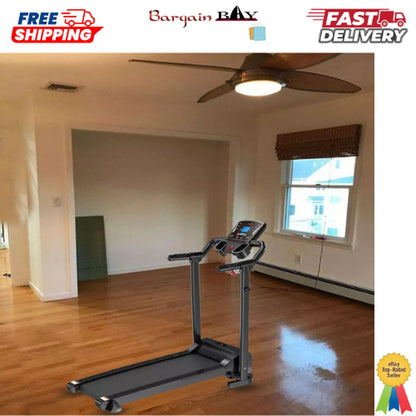 Electric Treadmill Folding Running Machine with 9% Incline Gym Home Motorized