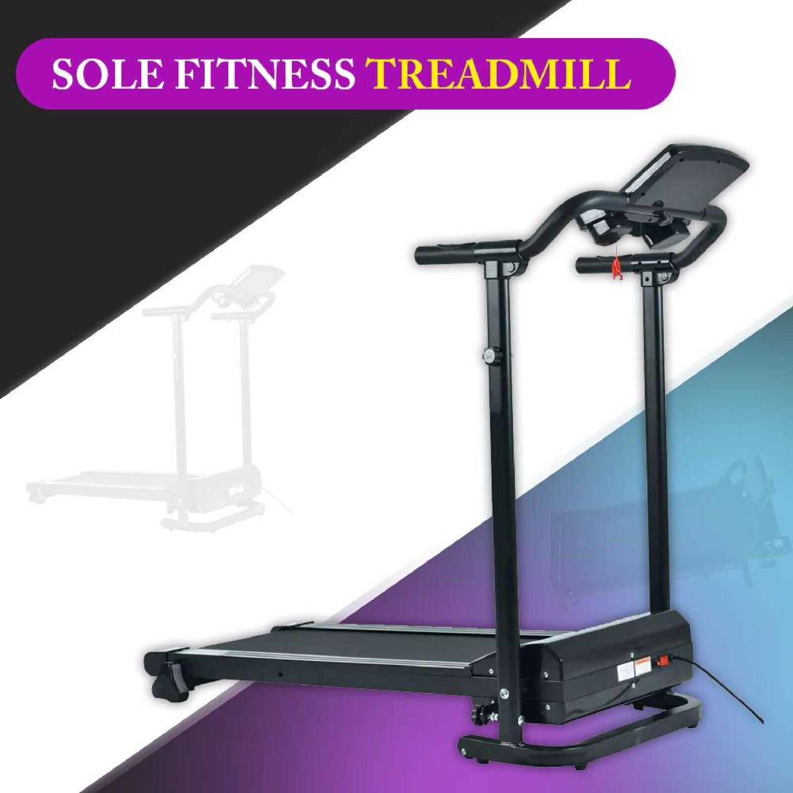 Running Treadmill Foldable Home Walking Electric Machine 9% Incline Gym Office