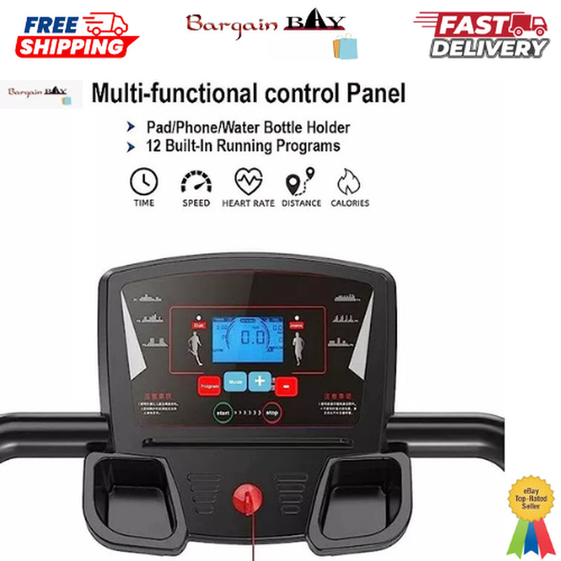 Electric Treadmill Folding Running Machine with 9% Incline Gym Home Motorized