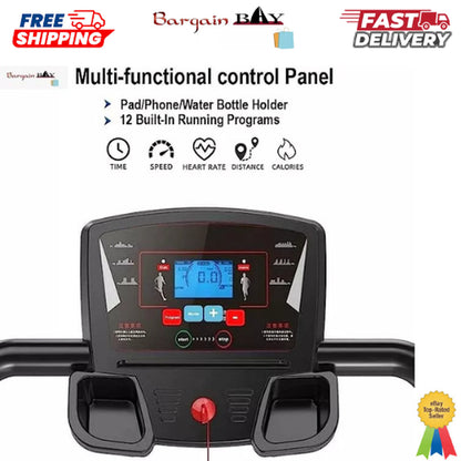 Electric Treadmill Folding Running Machine with 9% Incline Gym Home Motorized