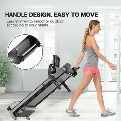 Running Treadmill Foldable Home Walking Electric Machine 9% Incline Gym Office